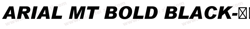 ARIAL MT BOLD BLACK字体转换